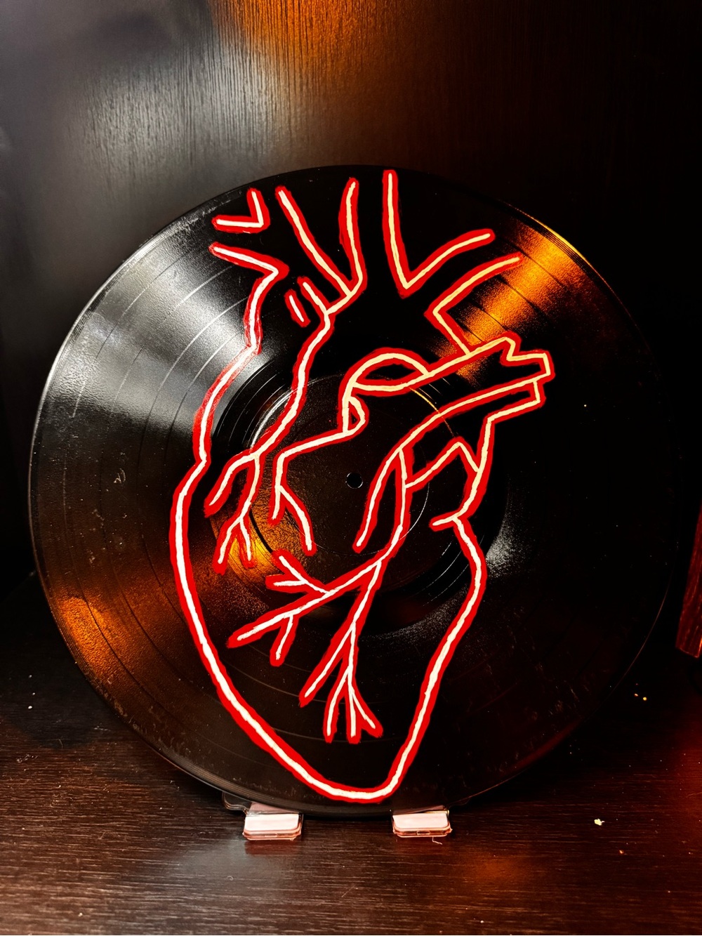 Vinyl Upcycled with Anatomical Heart